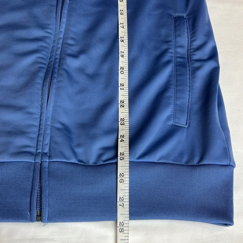 ADIDAS Track Jacket Mens Crew Blue Tricot Full Zip Essentials Warmup SZ S - Picture 9 of 9